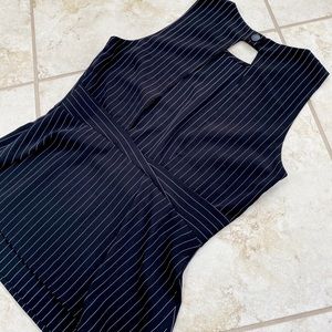 Lulu’s Black Stripe Peplum Top (size small)